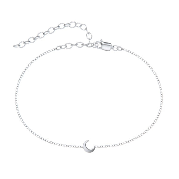 925 Sterling Silver Moon Permanent Anklet