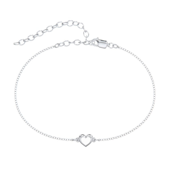 Permanent Heart Anklet with Cold Enamel