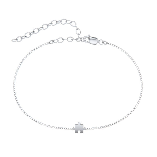 Jigsaw Puzzle Piece Permanent Anklet