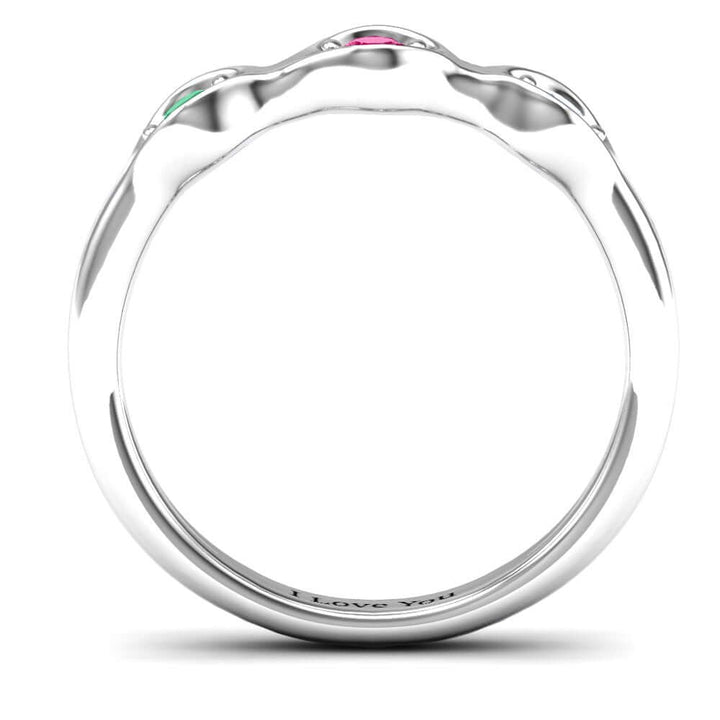 1-3 Infinite Wave Multi Birthstone Ring