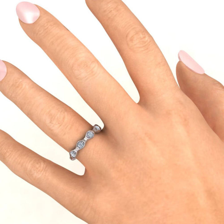 1-3 Infinite Wave Multi Birthstone Ring