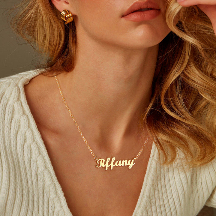 Cissyia.com Personalized Name Cut-out Necklace