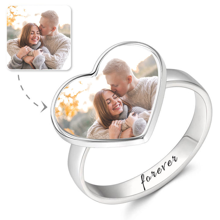 Cissyia.com Send Lover Heart Shape Custom Photo Ring
