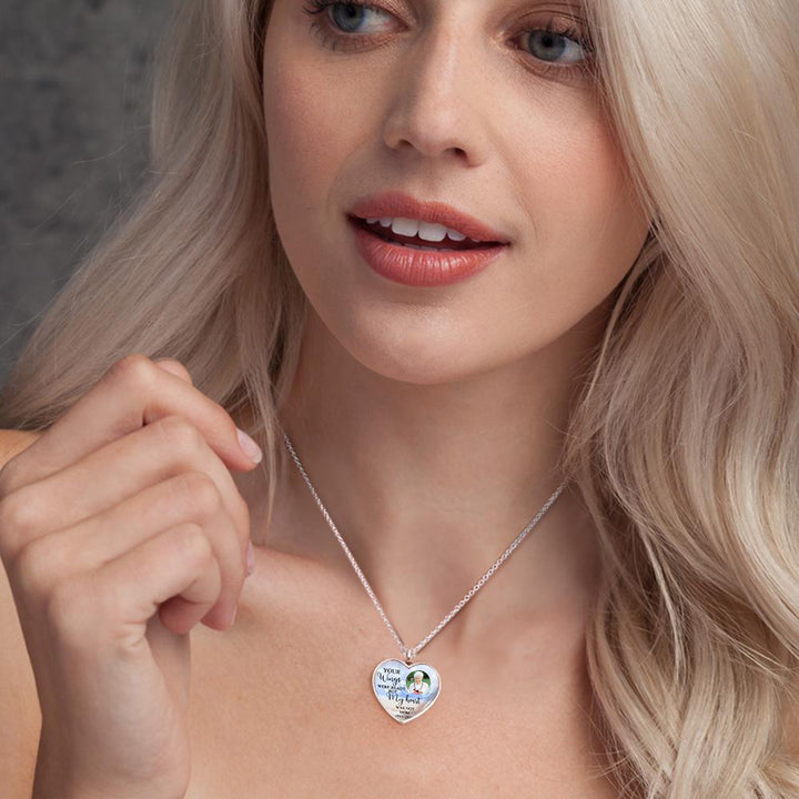 Cissyia.com Personalized Photo Heart Pendant Necklace with Frame Design