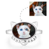Cissyia.com Sterling silver Cute Kitten Ears Photo Ring