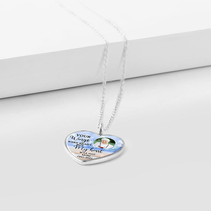 Cissyia.com Personalized Photo Heart Pendant Necklace with Frame Design