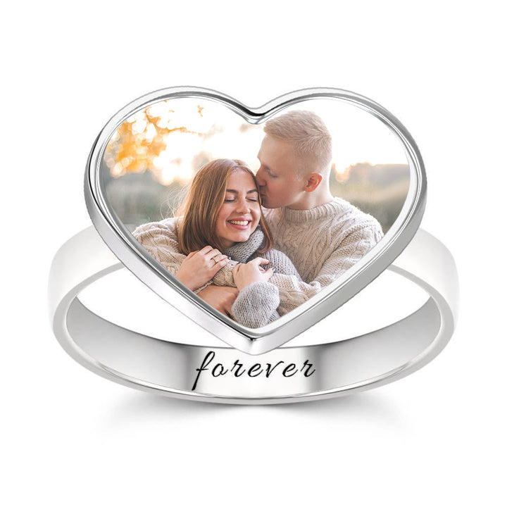 Cissyia.com Send Lover Heart Shape Custom Photo Ring