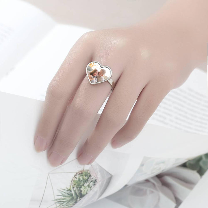 Cissyia.com Send Lover Heart Shape Custom Photo Ring