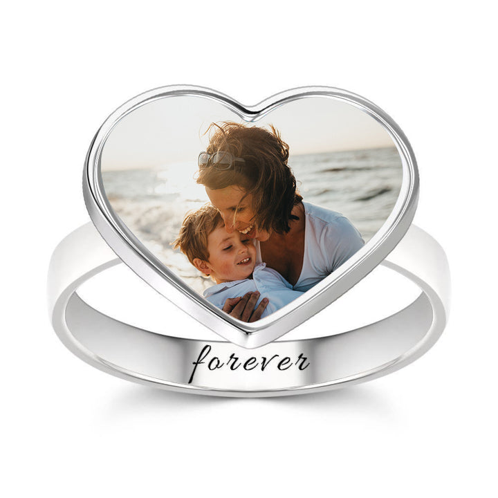 Cissyia.com Send Wife Sterling Silver Commemorative Photo Ring
