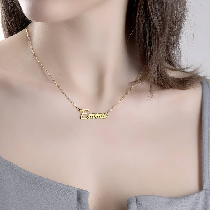 Cissyia.com Rose Gold Plated Personalized Name Necklace