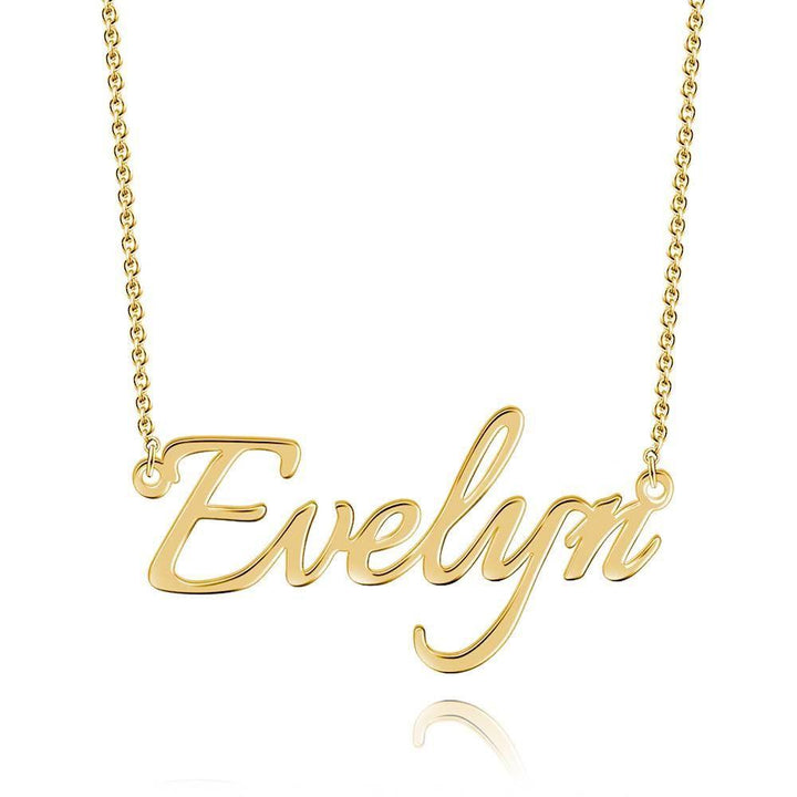 Cissyia.com Rose Gold Plated Personalized Name Necklace