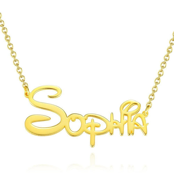 14k Gold Plated Personalized Name Cut-Out Name Necklace