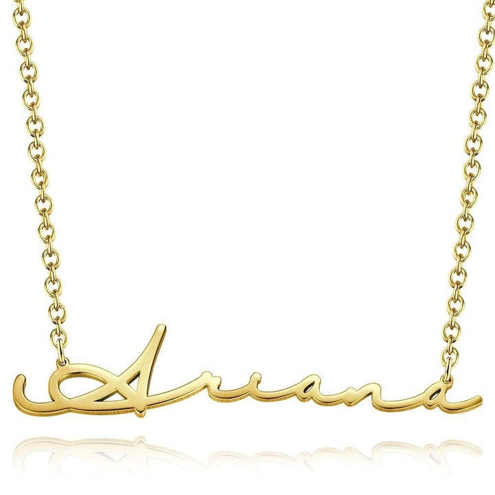 Cissyia.com 14k Gold Plated Personalized Signature Cut-Out Name Necklace