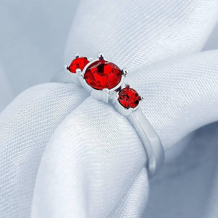 Cissyia.com Custom Promise Ring with Birthstone in Solid Sterling Silver