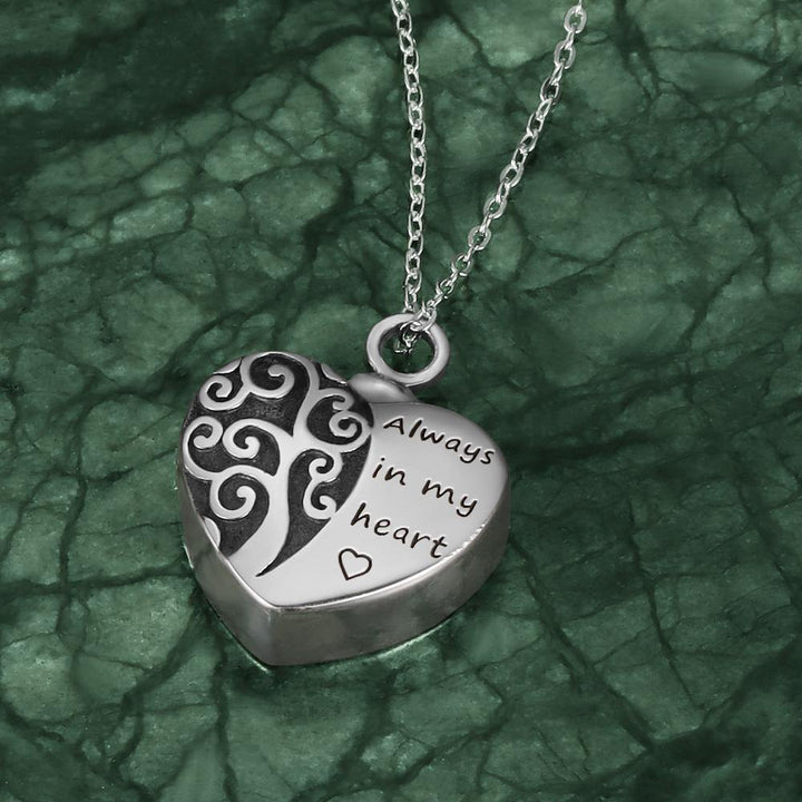 Cissyia.com Sterling Silver Heart Engraving Customized Urn Memory Pendant Necklace