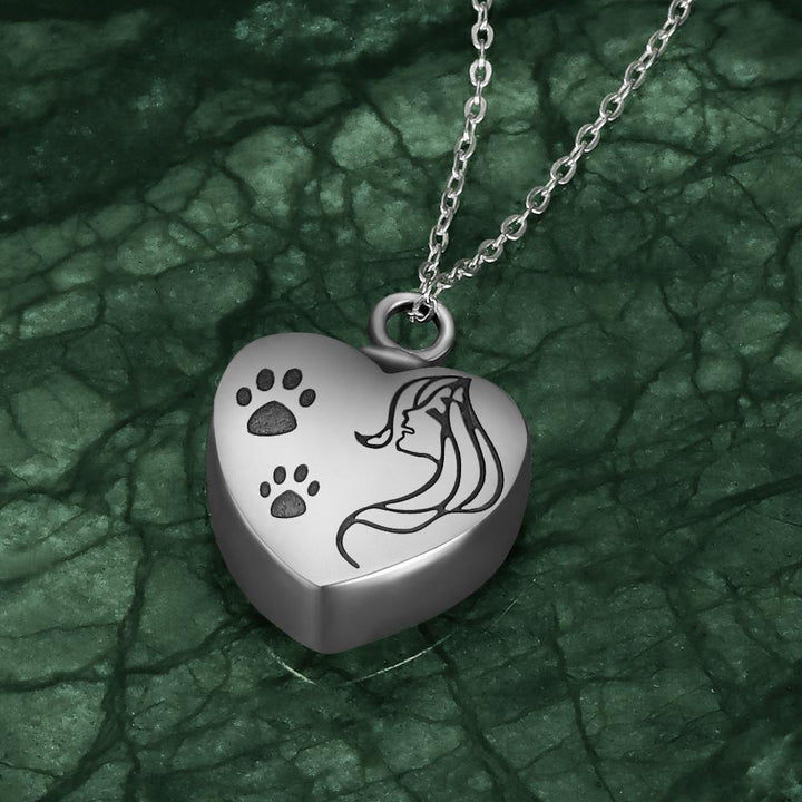 Cissyia.com Sterling silver pet Customized Urn Pendant Necklace