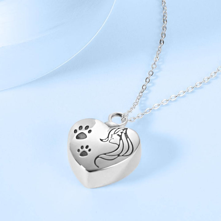 Cissyia.com Sterling silver pet Customized Urn Pendant Necklace