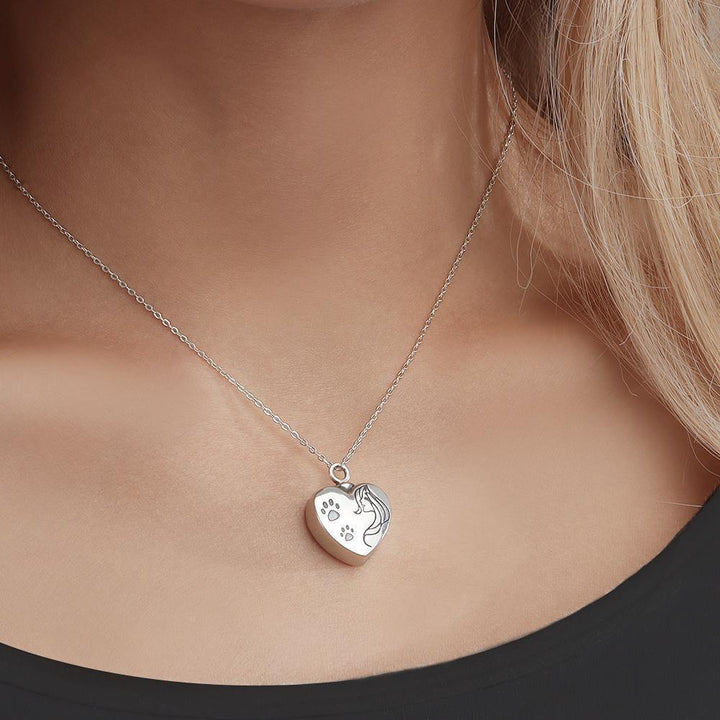 Cissyia.com Sterling silver pet Customized Urn Pendant Necklace