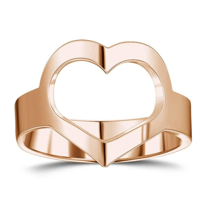 Cissyia.com Personalized Heart Cut-Out Engravable Ring