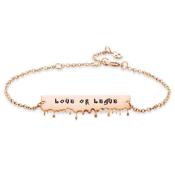 Cissyia.com Rose Gold Plated Personalized Engravable Tag Engraved Bracelet