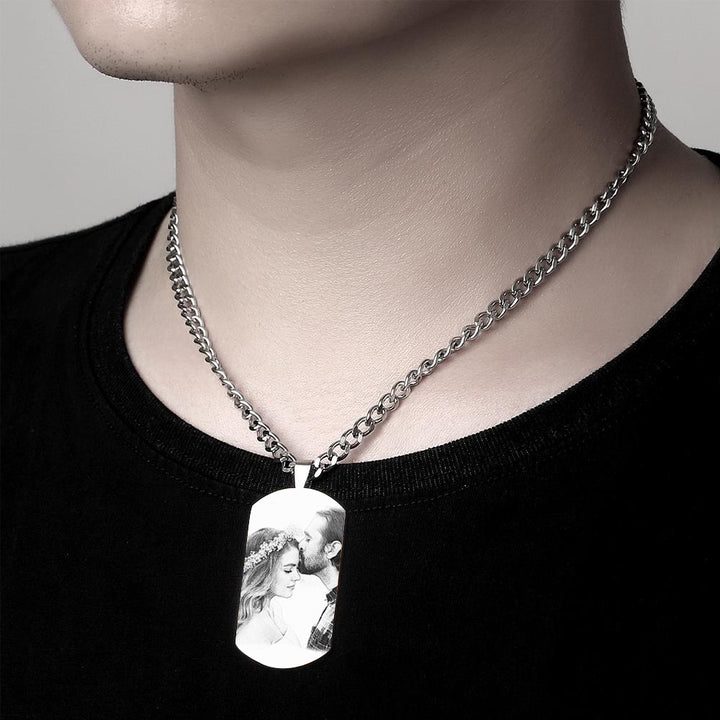 Cissyia.com Personalized Heart Shaped Photo Frame Tag Pendant Necklace