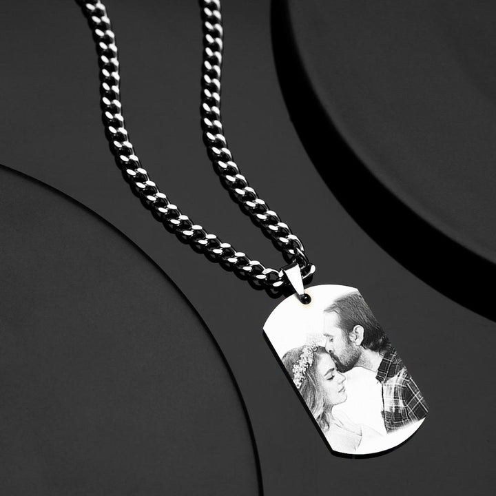 Cissyia.com Personalized Heart Shaped Photo Frame Tag Pendant Necklace