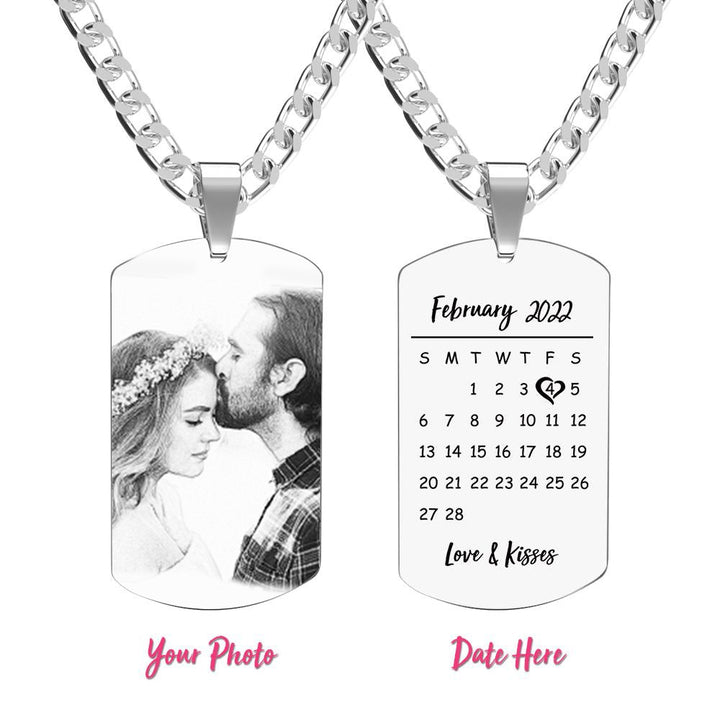 Cissyia.com Personalized Heart Shaped Photo Frame Tag Pendant Necklace