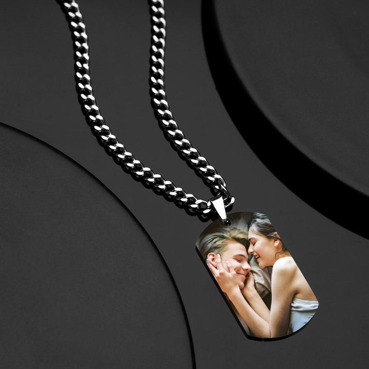 Cissyia.com Personalized Heart Shaped Photo Frame Tag Pendant Necklace