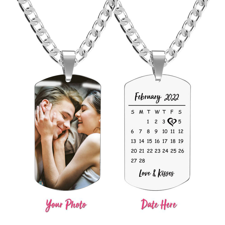 Cissyia.com Personalized Heart Shaped Photo Frame Tag Pendant Necklace