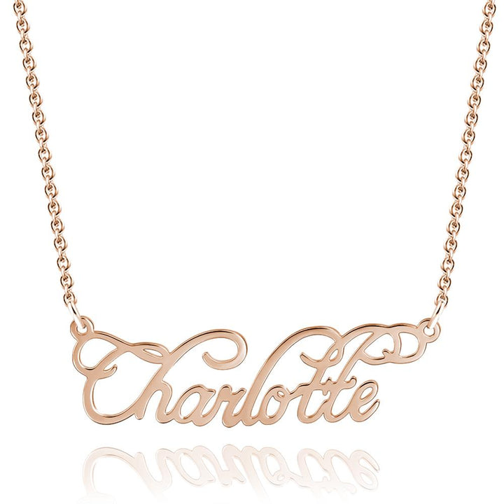 Cissyia.com Personalized Cursive Cut-Out Name Necklace
