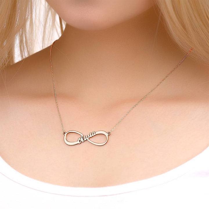 Cissyia.com Personalized Infinity Name Cut-Out Name Necklace
