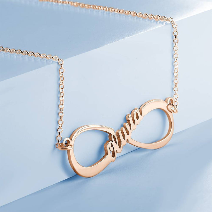 Cissyia.com Personalized Infinity Name Cut-Out Name Necklace