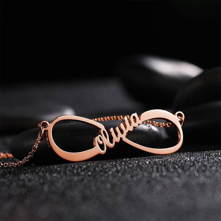 Cissyia.com Personalized Infinity Name Cut-Out Name Necklace