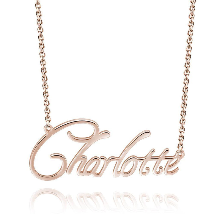 Cissyia.com 14K Gold Plated Personalized Name Cut-Out Necklace