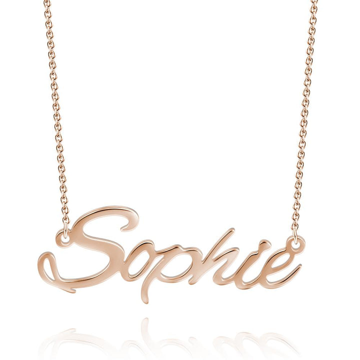 Cissyia.com 14K Gold Plated Personalized Name Cut-Out Name Necklace