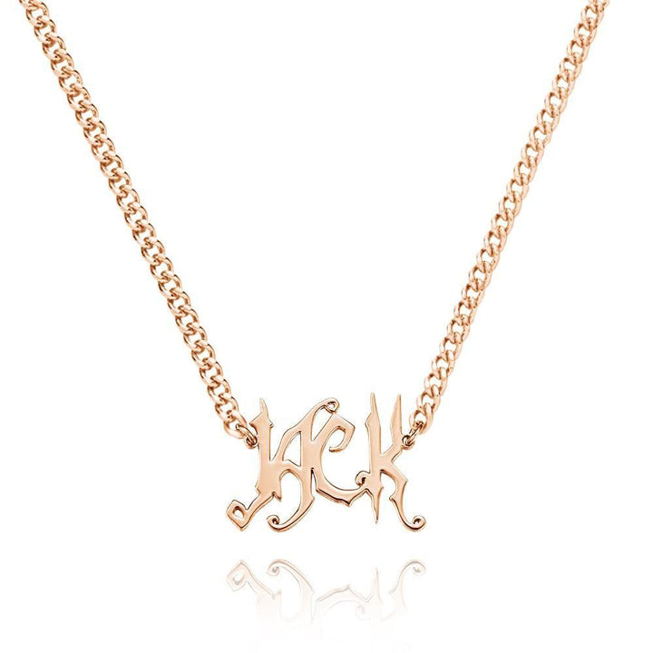 Cissyia.com 14k Gold Plated Personalized Name Cut-Out Necklace