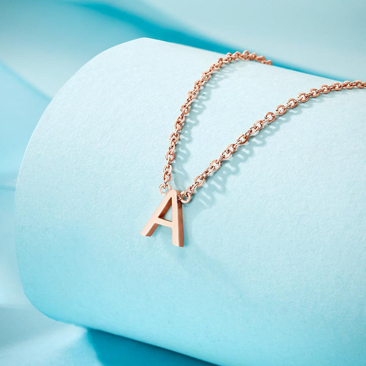 Cissyia.com Personalized Single Initial Cut-Out Name Necklace