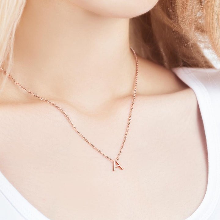 Cissyia.com Personalized Single Initial Cut-Out Name Necklace