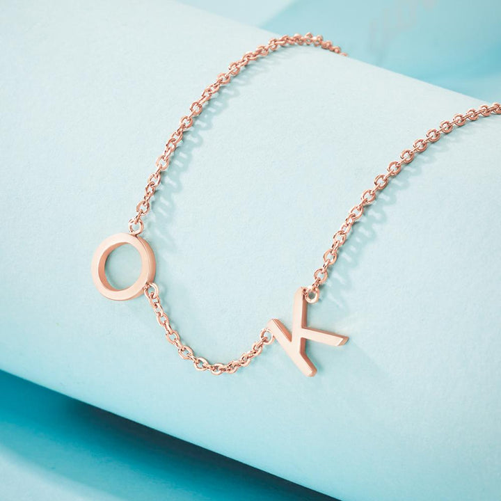 Cissyia.com Personalized Two Initials Name Necklace