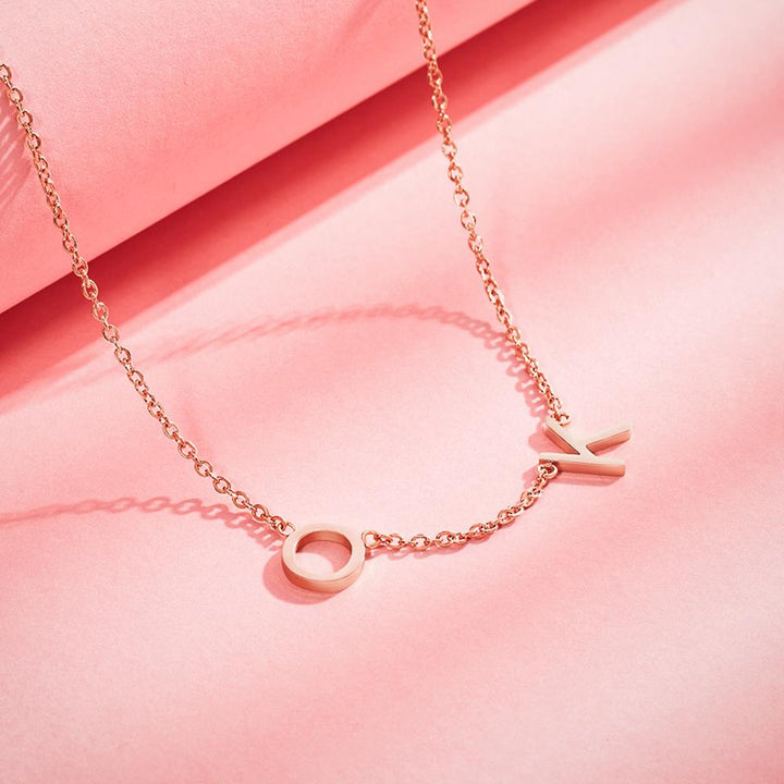 Cissyia.com Personalized Two Initials Name Necklace