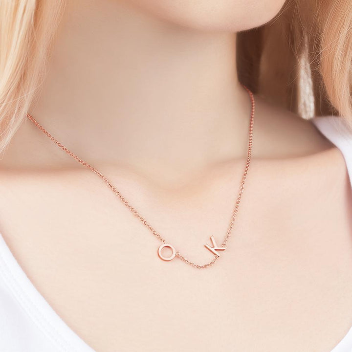 Cissyia.com Personalized Two Initials Name Necklace