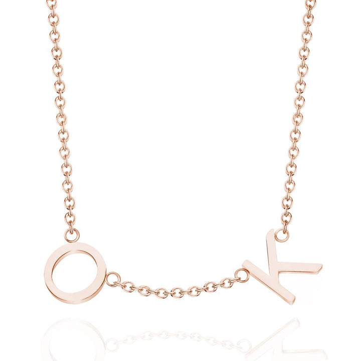 Cissyia.com Personalized Two Initials Name Necklace