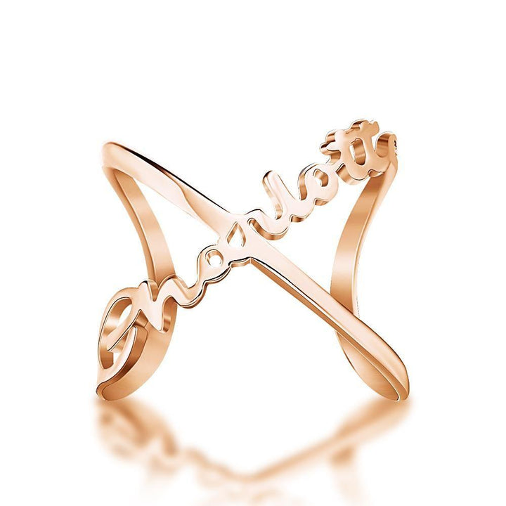 Cissyia.com Personalized Cut-Out Name Ring