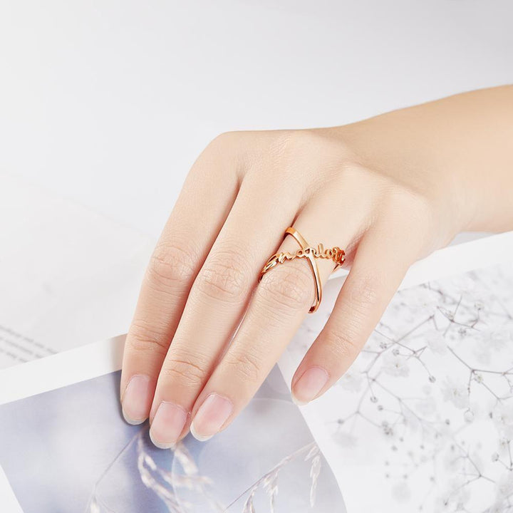Cissyia.com Name Rings Infinity Name Rings Unique Gifts