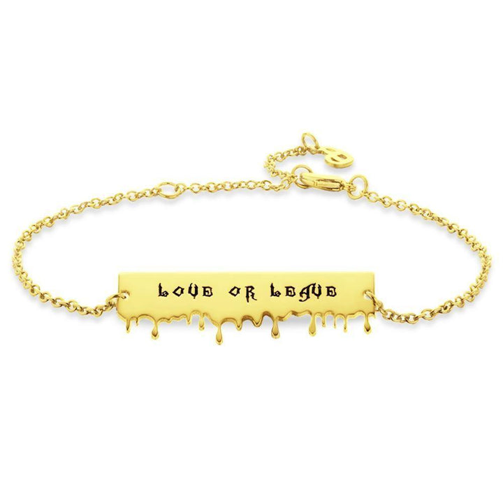Cissyia.com Rose Gold Plated Personalized Engravable Tag Engraved Bracelet