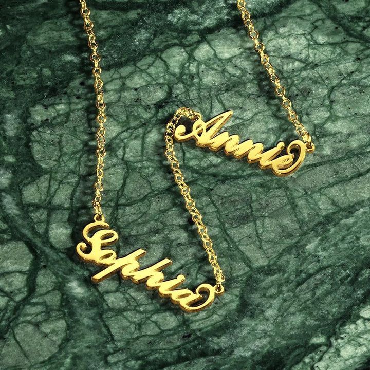 Cissyia.com Personalised Two Name Necklace Silver