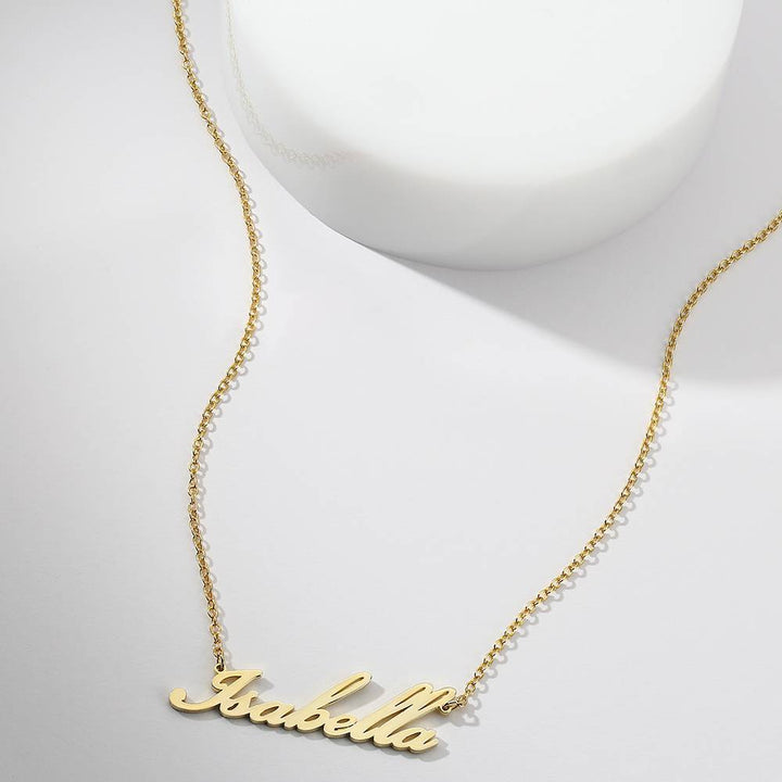 Cissyia.com 14k Gold Plated Personalized Name Cut-Out Necklace