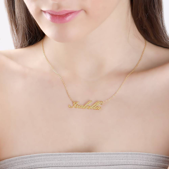 Cissyia.com 14k Gold Plated Personalized Name Cut-Out Necklace