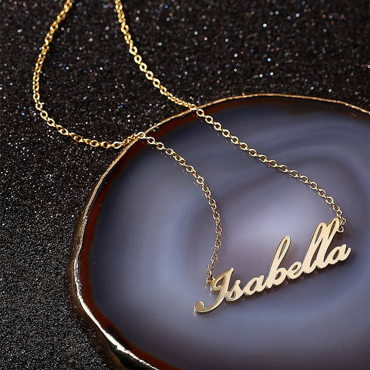 Cissyia.com 14k Gold Plated Personalized Name Cut-Out Necklace