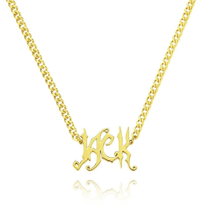 Cissyia.com 14k Gold Plated Personalized Name Cut-Out Necklace